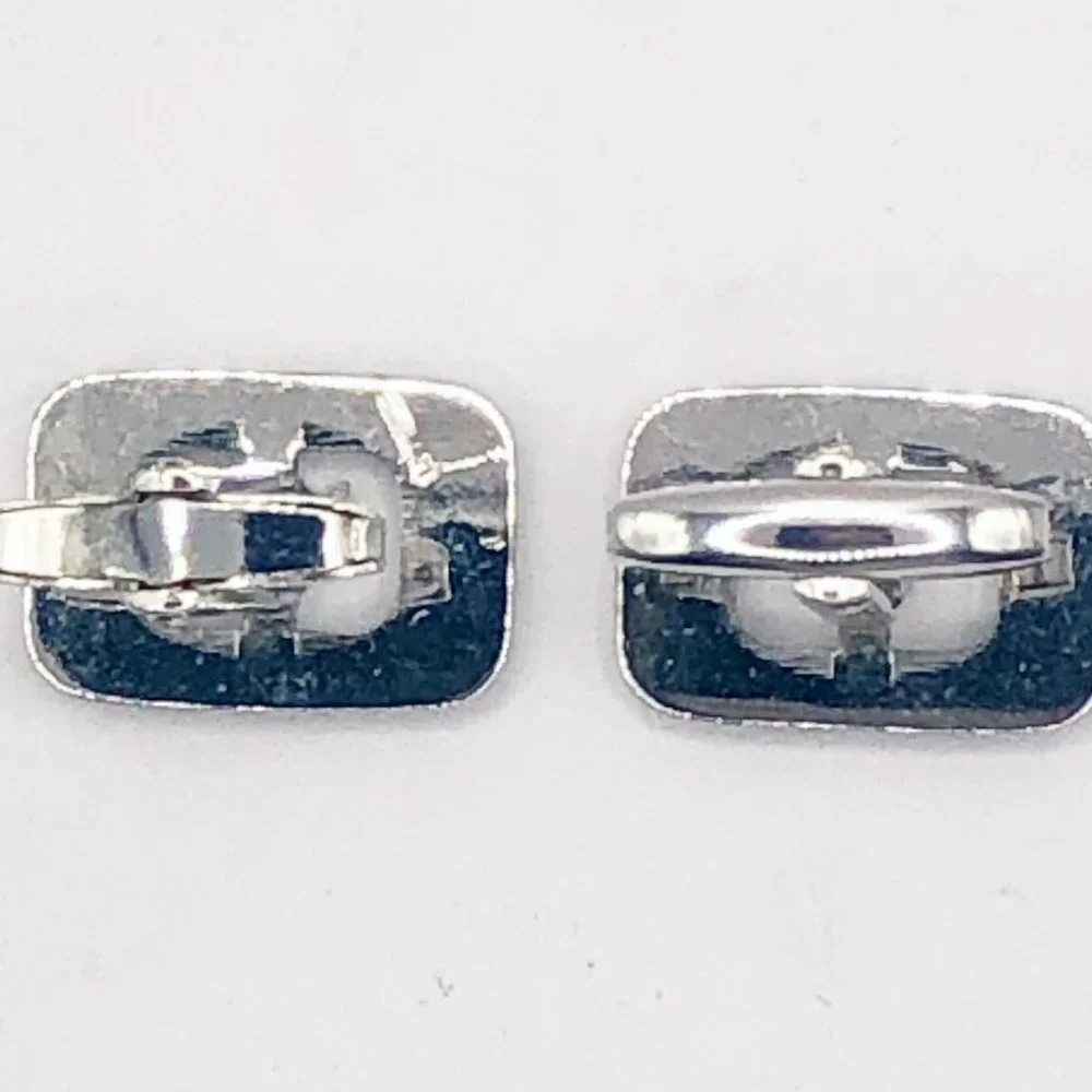Vintage Foster Masonic Cuff Links | Silver-Tone Freemason Square & Compasses